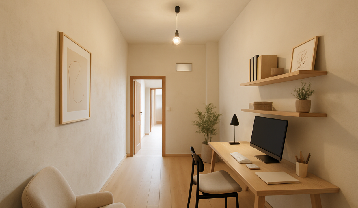 reforma sala estudio dormitorio