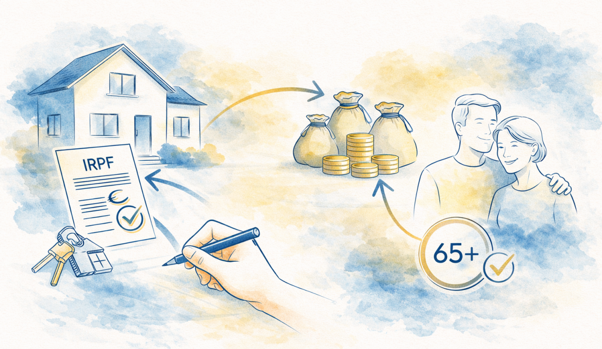 IRPF vivienda Toledo, exención IRPF vivienda habitual, reinversión vivienda Toledo, mayores 65 IRPF, vender vivienda Toledo impuestos, ganancia patrimonial vivienda